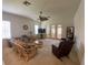 Spacious living room with sliding doors to lanai at 323 Travelers Dr, Polk City, FL 33868