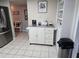 Kitchen boasts a white island with storage and stainless steel appliances at 462 Cameo Dr # 462, Lakeland, FL 33803