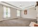 Gathering Room with carpet flooring, ceiling fan and lots of natural light at 6529 Longwood Trace S Ln, Lakeland, FL 33811