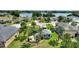 Aerial view of house, RV, and lake at 544 Narrow Pond Rd, Polk City, FL 33868