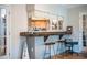 Breakfast bar with a view into the kitchen at 310 Willow Oak Ct, Fort Meade, FL 33841
