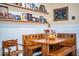 Rustic wooden dining set with built-in bench seating at 310 Willow Oak Ct, Fort Meade, FL 33841