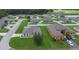 Aerial view of a residential neighborhood with houses and lush green spaces at 1619 Prairie Blossom Dr, Lakeland, FL 33810