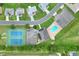 Community overview showing tennis courts, pool, and residential buildings at 6205 Raven Run, Lakeland, FL 33809