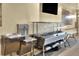 A buffet serving area with warming trays and water fountains at 6205 Raven Run, Lakeland, FL 33809