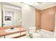 Clean bathroom with tub, toilet and sink at 6205 Raven Run, Lakeland, FL 33809