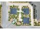 Aerial view of community cabanas with lush landscaping at 6205 Raven Run, Lakeland, FL 33809