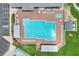 Aerial view of community pool and hot tub at 6205 Raven Run, Lakeland, FL 33809