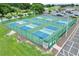 Well-maintained pickleball courts with fencing at 6205 Raven Run, Lakeland, FL 33809