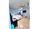 Bright bedroom with ceiling fan and tile flooring at 1109 Brenton Manor Dr, Winter Haven, FL 33881
