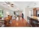 Dining area with wood table and chairs, adjacent to kitchen at 4829 Colonnades E Cir, Lakeland, FL 33811