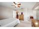 Charming bedroom with a full bed and views to kitchen at 4829 Colonnades E Cir, Lakeland, FL 33811