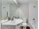 Clean bathroom, featuring a white vanity, bathtub, and tile at 2429 Lakeview St, Lakeland, FL 33801