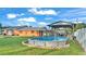 Above ground pool and covered patio at 4390 Sunnyside Dr, Lakeland, FL 33810