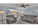 Cozy living room with kitchen view at 4390 Sunnyside Dr, Lakeland, FL 33810