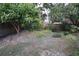 Fenced backyard with mature trees and a partially grassy area at 4428 Sugartree E Dr, Lakeland, FL 33813