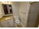 Updated bathroom with granite vanity and walk-in shower at 4428 Sugartree E Dr, Lakeland, FL 33813
