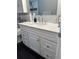 White vanity with quartz countertop at 1600 W Lake Parker Dr # B27, Lakeland, FL 33805