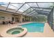 Relaxing screened pool and spa with hot tub, perfect for outdoor entertaining at 3933 Mammoth Grove Rd, Lake Wales, FL 33898