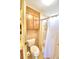 Bathroom with toilet and shower stall at 5002 Lodgewood Dr, Lakeland, FL 33810