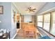 Charming dining room featuring a wood table and built-in hutch at 5002 Lodgewood Dr, Lakeland, FL 33810