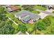 Aerial view showing house, backyard, and fence at 1175 E George St, Bartow, FL 33830
