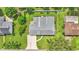 Top-down view of house, yard, and street at 1175 E George St, Bartow, FL 33830