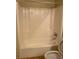 Clean bathroom with tub and shower at 5009 Cimarron Dr, Lakeland, FL 33813