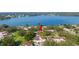 Aerial view showing home's location on lakefront property at 17 Loma Verde # 17, Lakeland, FL 33813