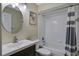 Clean bathroom with a tub, shower, and vanity at 109 Costa Loop, Auburndale, FL 33823