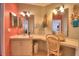 Clean bathroom with double vanity and shower at 1742 Fox Hill Dr, Lakeland, FL 33810