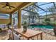 Relaxing screened pool area with patio furniture at 109 Costa Loop, Auburndale, FL 33823