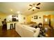 Open concept living room with kitchen and breakfast bar visible at 1015 Highland Crest Cir, Lake Wales, FL 33853