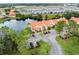 Aerial view of condo near lake at 1710 Garden Lake Dr # 1710, Winter Haven, FL 33884