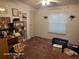 Bedroom with carpet, built-in shelving, and neutral walls at 1744 Quail Hill Dr, Lakeland, FL 33810