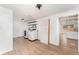 Laundry room with washer, dryer, and built-in shelving at 218 King Rd, Winter Haven, FL 33880