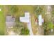 Aerial view showing house, detached garage and large lot at 218 King Rd, Winter Haven, FL 33880