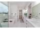 Elegant bathroom with freestanding tub and walk-in shower at 1001 Cody Bluffs Rd, Babson Park, FL 33827