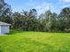 Spacious backyard with lush grass and pond view at 4969 Lake Pierce Dr, Lake Wales, FL 33898