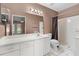 Clean bathroom with shower/tub combo and white vanity at 618 Ridge Ter, Winter Haven, FL 33881