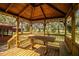 Gazebo interior with table and benches at 7206 Ranch Rd, Lakeland, FL 33809