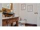 Unique bathroom with rustic vanity, vessel sink, and granite countertop at 1215 Cypress E Pt, Winter Haven, FL 33884
