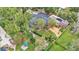 Aerial view of house, yard, and detached shed at 4264 Stafford Dr, Winter Haven, FL 33880