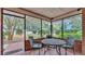 Relaxing screened porch with table and chairs, overlooking backyard at 4264 Stafford Dr, Winter Haven, FL 33880