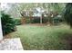Large backyard with grassy area and brick patio at 108 Lake Region N Blvd, Winter Haven, FL 33881