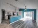 Kitchen features stainless steel appliances and an island with a breakfast bar at 742 Sonja Cir, Davenport, FL 33897