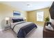 Main bedroom with a plush bed and neutral color scheme at 3484 Julius Estates Blvd, Winter Haven, FL 33881
