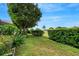 Landscaped backyard with lush greenery and open space at 6256 Sandpipers Dr, Lakeland, FL 33809