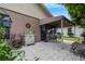 Inviting patio with seating area and covered section at 6256 Sandpipers Dr, Lakeland, FL 33809