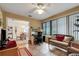Versatile sunroom offers space for both relaxation and a home office at 6256 Sandpipers Dr, Lakeland, FL 33809